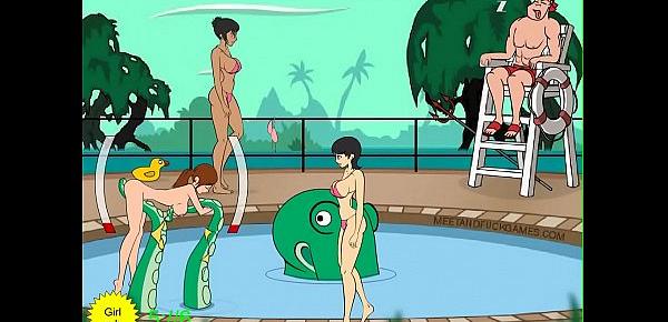  Tentacle monster molests women at pool 4 | teamfaps.com